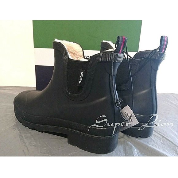 NEW Tretorn Lina Women's Chelsea Plush Lining Short Rain Boots - Picture 2 of 7